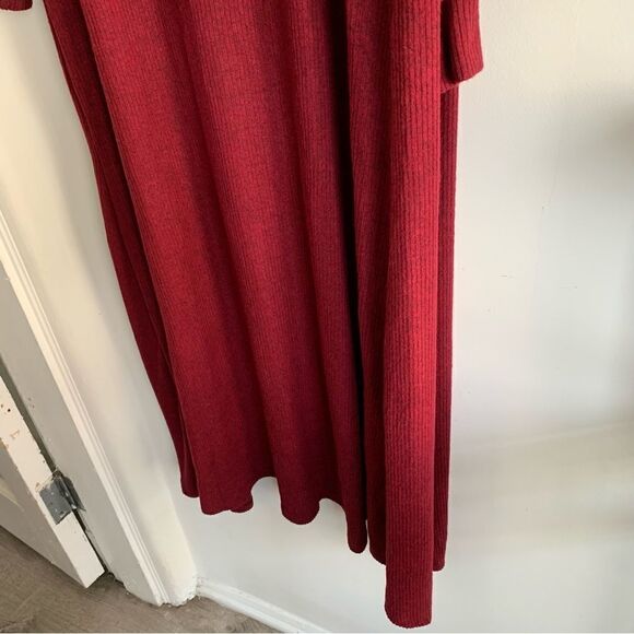 KNIT CARDIGAN BURGUNDY - Picture 4 of 8